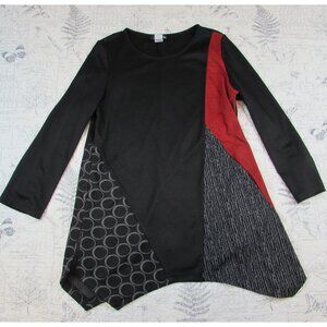 Moonlight Y&S Fashion Lagenlook Tunic Top Womens S Mixed Print womens sz S
